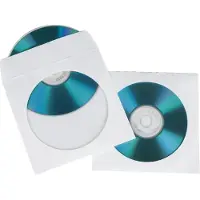Hama CD-/DVD-Papier-Schutzhüllen, Weiss