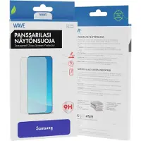 Wave Full Cover Tempered Glass, Samsung Galaxy S24 FE, schwarzer Rahmen