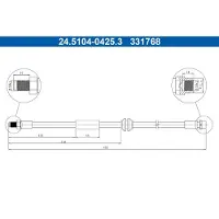 Ate Bremsschlauch 24.5104-0425.3 für Mini