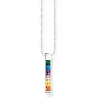 Thomas Sabo Kette bunte Steine silber