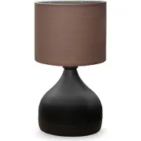Opviq , Hochwertige Tischlampe aus 100% Metall, Mink-Farbe, 32 cm hoch, 22 x 14 cm Lampenschirm, 150 cm Kabel, E27 Fassung, Max 40 W | Elegantes Design für jeden Raum.
