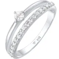 Elli Ring 925 Sterling Silber Ring Set in Silber | Gr.: 58