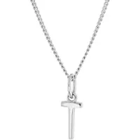 Trendor 15210-T Damen-Kette mit Buchstabe T Anhänger Silber 925
