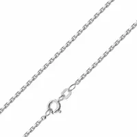 Trendor 51122 Herren-Halskette 925 Silber Ankerkette Diamantiert 1,6 mm