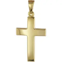 Trendor 08610 Kreuz Anhänger für Damen und Herren 585 Gold 21 mm