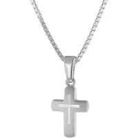 Trendor 48870 Kinder-Halskette mit Kreuz 925 Silber