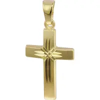 Trendor 35743 Kreuz-Anhänger 333 Gold 19 mm
