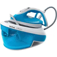 Tefal Express Airglide Dampfbügelstation SV8002, 380 g/min, Durilium Airglide Bügelsohle, 5,9 bar, 1,8 l, 120 g/min, Blau, Weiß