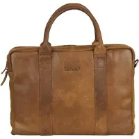 Dstrct Limited Double Zip 15'' Laptoptasche cognac