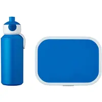 Mepal Pausenset Campus (Trinkflasche Pop-up + Brotdose) - blau