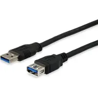 Equip USB 3.0 A auf A Verlängerungskabel Stecker auf Buchse, 3.0m, 5Gbps, Schwarz, 3 m, USB A, USB A, USB 3.2 Gen 1 (3.1 Gen 1), Männlich/Weiblich, Schwarz