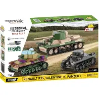 COBI 2740 EXECUTIVE Museum set-PAZER I,VALENTINE IX,RENAULT R35
