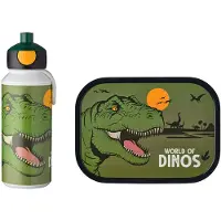 Mepal Pausenset Trinkflasche Pop-up + Brotdose - Dino- Geschenke zur Einschulung - Geschenke für frauen und männer