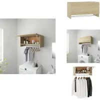 vidaXL Kleiderschrank Sonoma-Eiche 70x32,5x35 cm Holzwerkstoff - Kleiderschränke