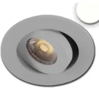 ISOLED LED Einbauleuchte MiniAMP alu gebürstet, 3W, 24V DC, neutralweiß, dimmbar