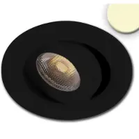 ISOLED LED Einbauleuchte MiniAMP schwarz, 3W, 24V DC, warmweiß, dimmbar