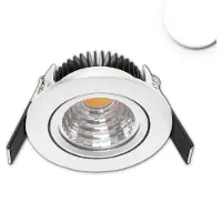 ISOLED LED Einbaustrahler MiniAMP 24V DC, 68mm Loch, alu gebürstet, 5W, neutralweiß 4000k, dimmbar