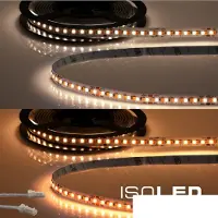 ISOLED LED CRI919/940 MiniAMP Flexband Streifen, 24V, 15W, IP20, weißdyn., 120cm, Kabel beids. + maleAMP, 240 LED/m