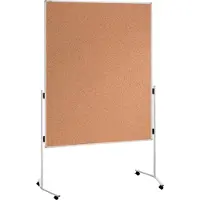 Franken Moderationstafel ECO, 1200 x 1500 mm, beidseitig, mit Rollen, braun/Kork, ECO-UMTKTR