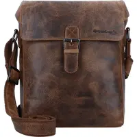 Greenland Nature Leder Umhängetasche Schultertasche Montana Postbag Brown braun