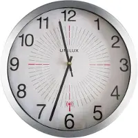Unilux Wanduhr Outdoor 35.5cm Kunststoff metallgrau