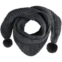 Babys Only Dreiecksschal Mit Pompon Cool Anthrazit - 3-36 Monate