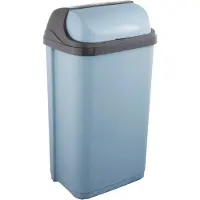 Keeeper Abfallbehälter mit Rolldeckel 50 l, 39 x 29,5 x 67,5 cm, Rasmus, Blau (Nordic Blue)