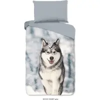Muller Textil Good Morning Kinder Bettwäsche mit Hund- 140x200 cm- 100% Baumwolle