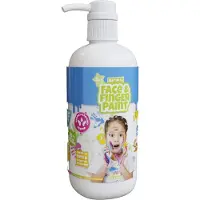 Natural Face & Fingerpaint Natürliche Gesichts- und Fingerfarbenflasche mit Pumpe – Weiss, 1 l