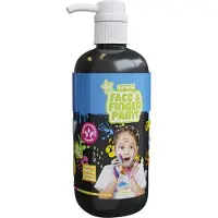 Natural Face & Fingerpaint Natürliche Gesichts- und Fingerfarbenflasche mit Pumpe – Schwarz, 1 l