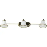 Licht-Erlebnisse 3er Badleuchte "Grando" Bronzeoptik 3-flammig E14 IP20 Jugendstil Wandleuchte Spiegel Badezimmer
