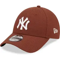 New Era 9Forty Strapback Cap - Leinen New York Yankees Braun