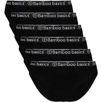Bamboo Basics Slip "Slip YARA 6er Pack", Damen, Gr. M, schwarz, Obermaterial: 68% Viskose CV. 28% Baumwolle CO. 4% Elasthan EL., Unterhosen Slip