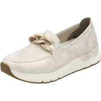 Rieker Damen Slipper Sneaker sportlich Kette 58944, Größe:39 EU, Farbe:Beige