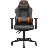 Cougar 3MFSLORB.0001, PC-Gamingstuhl, 120 kg, Gepolsterter Sitz, Gepolsterte Rückenlehne, Universal, Schwarz