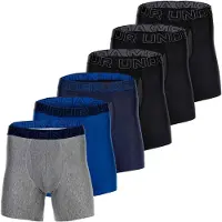 Under Armour Herren Boxershorts, 6er Pack - Performance Tech Boxer Briefs Solid 6 in, Stretch, einfarbig