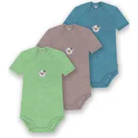 Normani 3er Set Baby Merino Body Kurzarm „Tauranga" - 9299