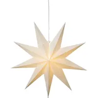 Star Trading Papierstern Lysa 9-zackig Lochmuster E14 Fassung weiß Ø 80cm