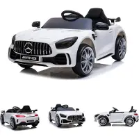 Es-toys Kinder Elektroauto Mercedes AMG GT R Coupé, EVA-Reifen, Stoßdämpfer
