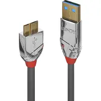 Lindy 36656, 0,5 m, USB A, Micro-USB B, USB 3.2 Gen 1 (3.1 Gen 1), 5 Gbit/s, Grau