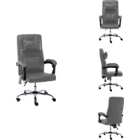 vidaXL Massage-Bürostuhl Anthrazit Kunstleder - Bürostühle