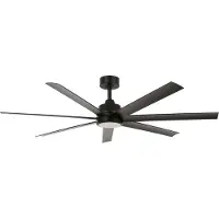 Beacon Deckenventilator mit Licht Atlanta, schwarz, leise dimmbar, schwarz, für Wohn- / Esszimmer, Kunststoff, Modern