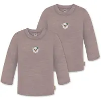 Normani 2er Pack Baby Merino Longsleeve „Taupo" - 9465