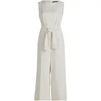 Betty Barclay Jumpsuit "Jumpsuit mit Eingrifftaschen", Damen, Gr. 42, EURO, weiß (rohweiß), Obermaterial: 86% Polyester PES. 14% Elasthan EL., Overalls Jumpsuit
