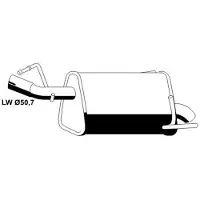 VEGAZ OS-623ERNS Endschalldämpfer für OPEL Meriva A (X03) Auspuff