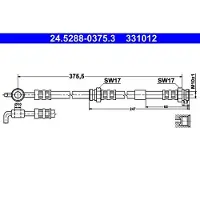 Ate Bremsschlauch 24528803753 für MAZDA