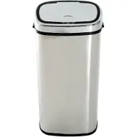 HOMCOM Mülleimer Automatik mit Sensor Abfalleimer Küche Edelstahl 68L Silber