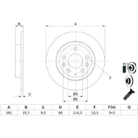 Bosch Bremsscheibe 0 986 479 E55 hinten, voll, 1 Stück