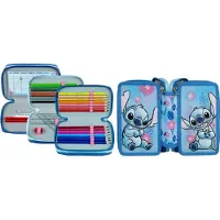 Scooli Lilo & Stitch, Weiches Federmäppchen, Mehrfarbig, Abbildung, Drinnen, Reißverschluss, Kind
