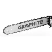 Graphite Benzin Kettensäge 2kW 2.7PS, 18" Schiene, 52cm3 Hubraum, 2-Takt-Verbrennungsmotor, 45cm Stange, automatischer Saugschalter, Tankinhalt 550 cm³, Gewicht 5,53 kg